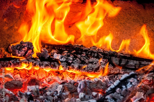Obraz wood fire ember