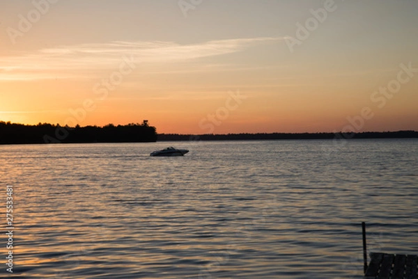 Obraz Unset on the lake