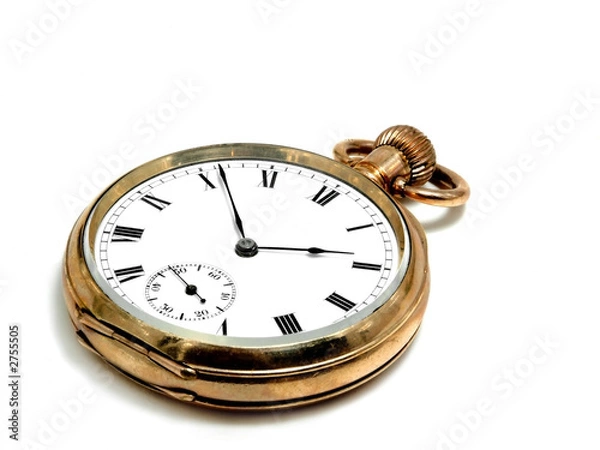 Fototapeta Zegar kieszonkowy w złoto