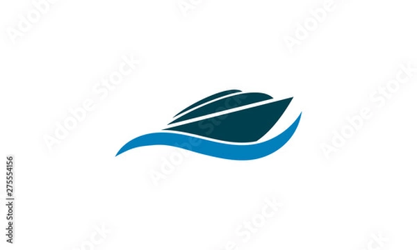 Fototapeta speed boat logo vector