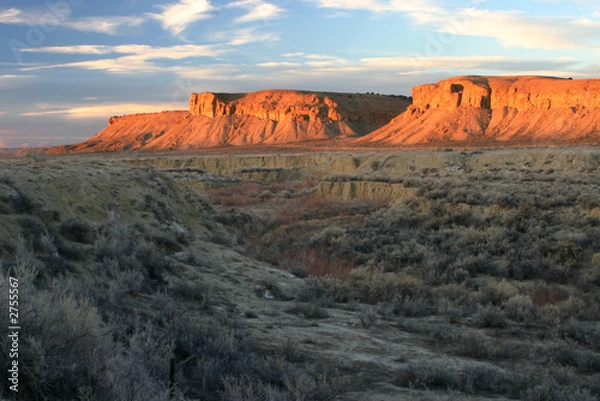 Obraz arroyo and buttes sunset