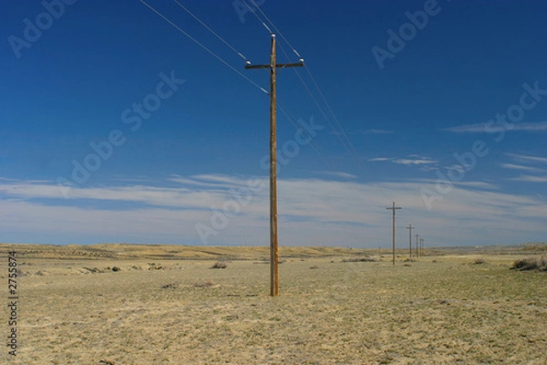 Obraz power lines in desert
