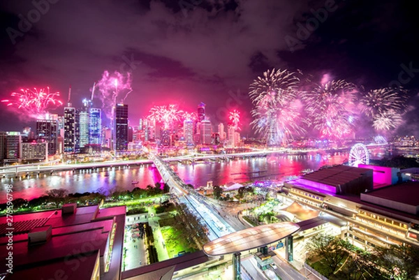 Obraz Fireworks Brisbane Riverfire