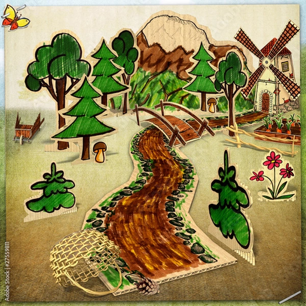 Obraz paper landscape