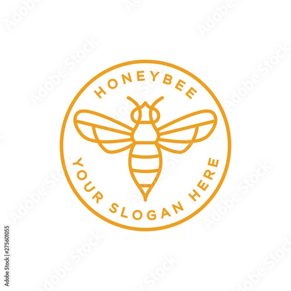 Fototapeta Bee logo design concept.