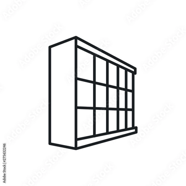Fototapeta office building vector icon