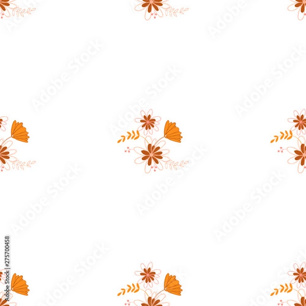 Obraz elementary usual fantasy flowers Colorful paisley wallpaper. Print design vector illustration.
