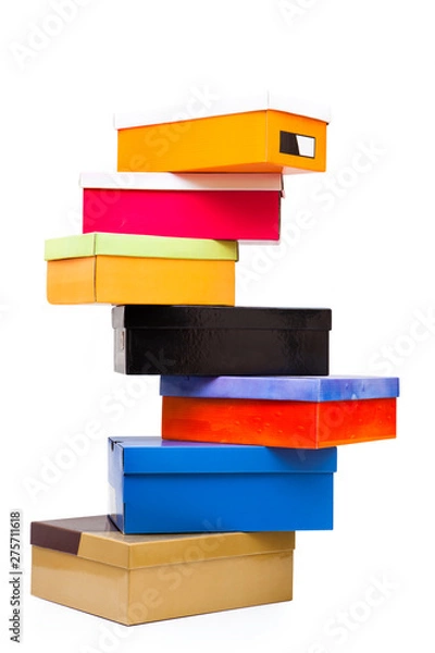 Fototapeta Pyramid of colorful boxes