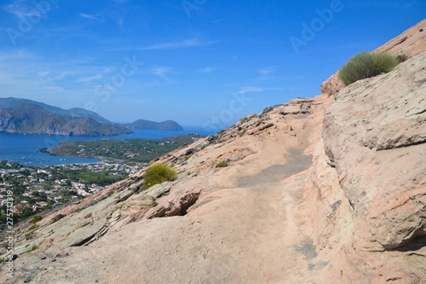 Fototapeta Landscape of Volcano island in Sicily