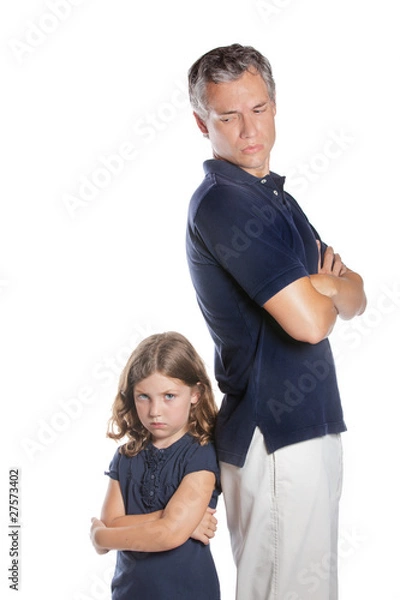 Obraz Dziewczyna i tata kłócą się