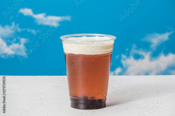 Obraz タピオカアイスティー　タピオカドリンク　Asian style Tapioca bubble tea