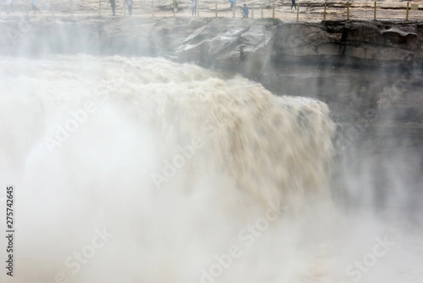 Obraz The natural scenery of the Hukou in the Yellow River, China