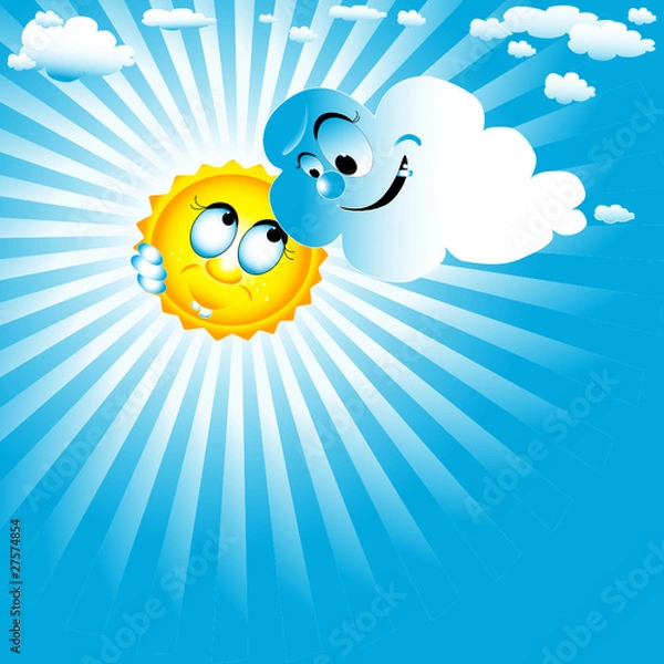 Obraz солнце и облако