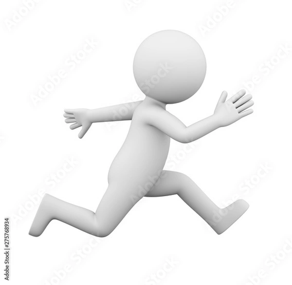 Obraz Runner Side View 3D Illustration