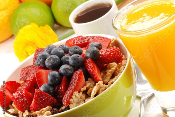 Obraz healthy breakfast with orange juice