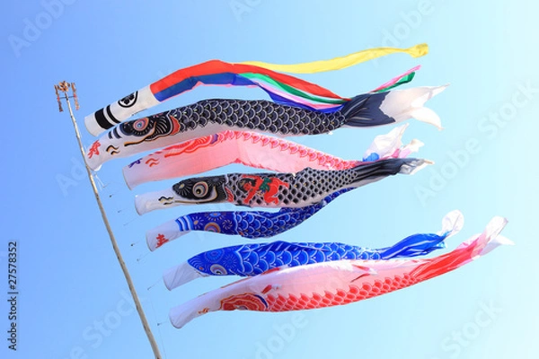 Obraz 風に泳ぐ鯉のぼり
