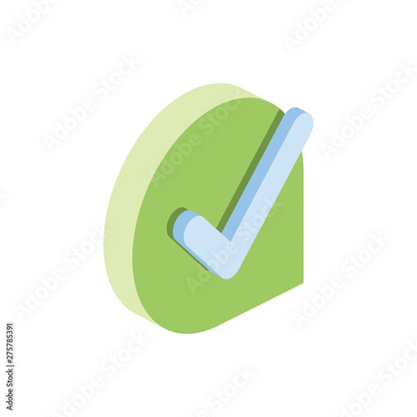 Fototapeta Speech bubble chat icon. flat 3d vector isometric style, isolated illustration creative design idea. 