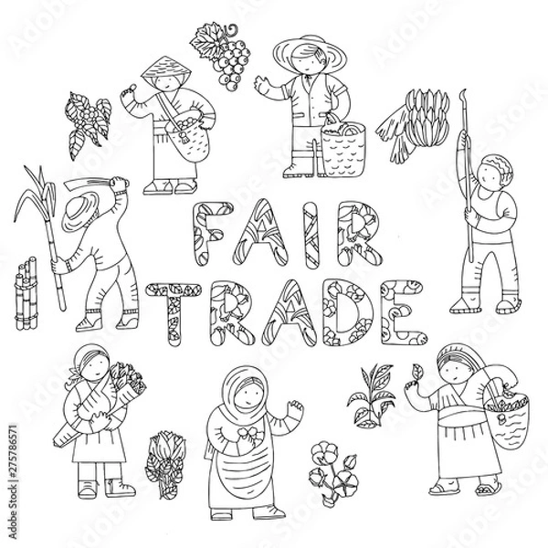 Obraz Fair trade doodles