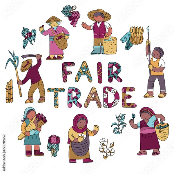 Obraz Fair trade doodles