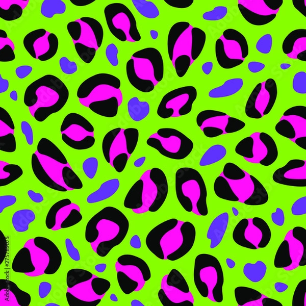 Obraz Leopard seamless pattern. Abstract vector illustration. Bright animal print.