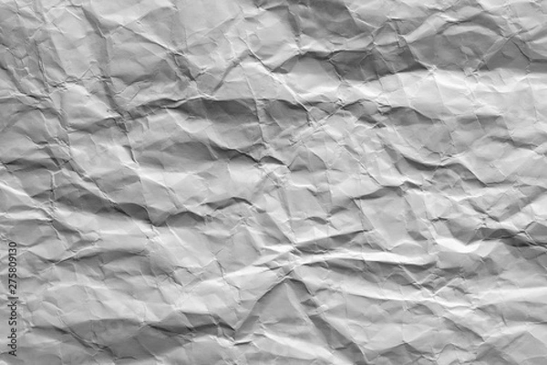 Obraz Crumpled white paper background texture