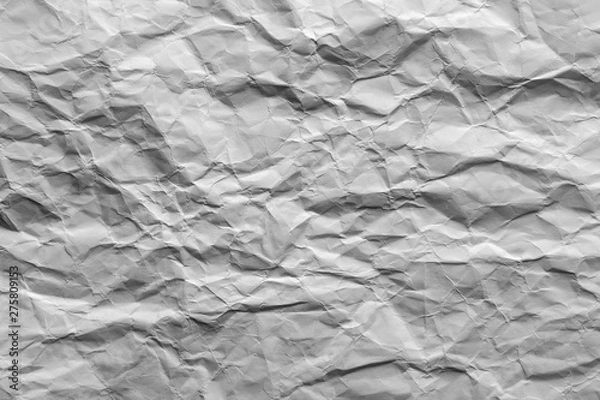 Obraz Crumpled white paper background texture