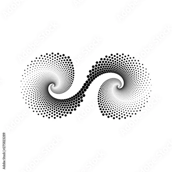 Fototapeta Design spiral dots backdrop
