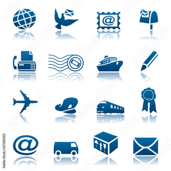 Obraz Mail and delivery icon set