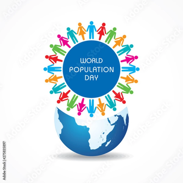 Fototapeta World Population day Greeting-11 july