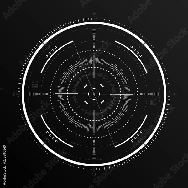 Obraz Sci-fi futuristic crosshair. HUD user interface . Vector illustration.