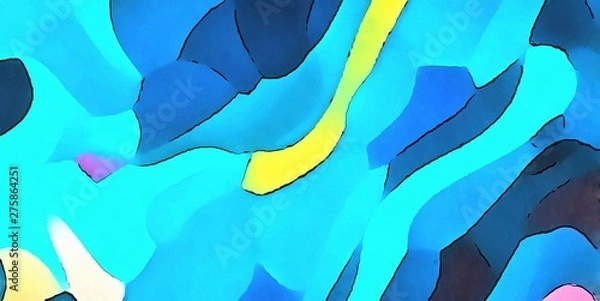 Obraz Abstract acrylic background. Watercolor texture. Psychedelic crazy art. Unusual design pattern. Warm and very bright colors. Marble effect liquid draw artwork. Colorful waves.