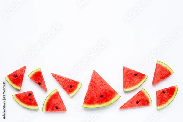 Fototapeta slices of watermelon isolated on white background.