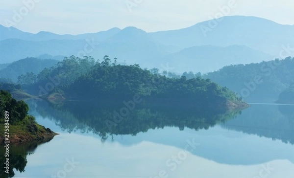 Fototapeta Shades and Shadows, The beauty of Gavi, A remote forest tourist destination in Pathanamthitta, Kerala, India