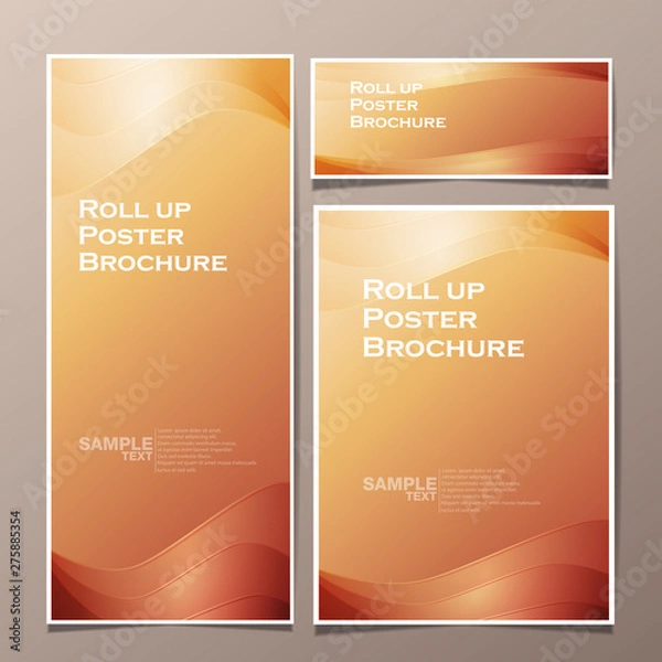 Fototapeta roll up and poster business brochure flyer banner design vertical template vector, cover presentation abstract geometric background, modern publication x-banner and flag-banner.