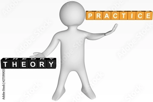 Fototapeta Cubes - 222 - THEORY/PRACTICE