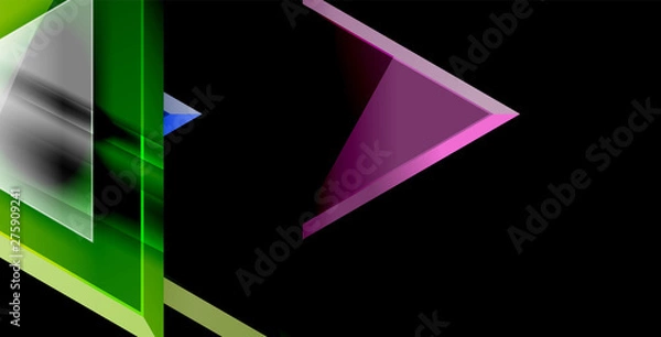 Fototapeta Dynamic triangle composition abstract background