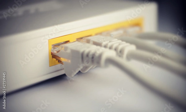 Fototapeta Netzwerk Switch