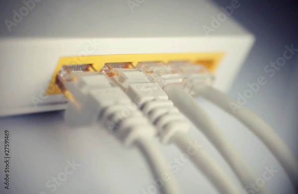 Fototapeta Netzwerk Switch