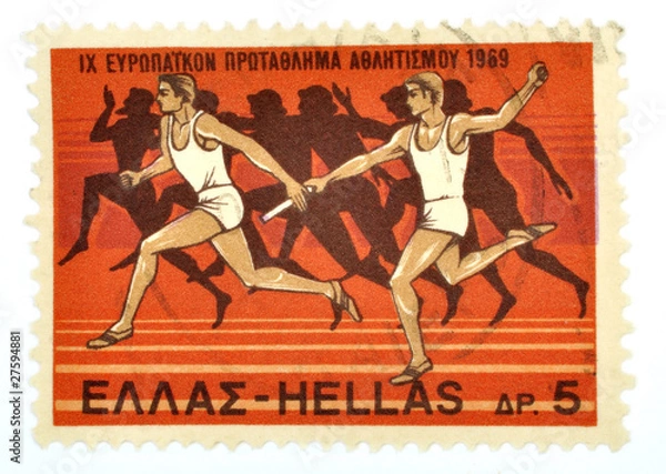 Fototapeta timbre, grèce