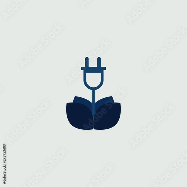 Fototapeta socket logo . plug logo