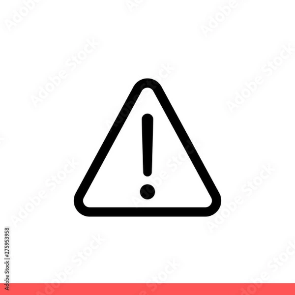 Obraz Warning vector icon