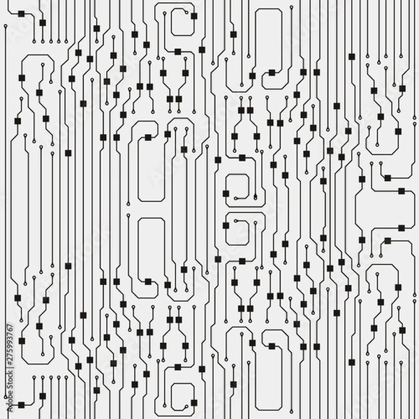 Fototapeta Circuit board illustration. Abstract circuit board background. Vector