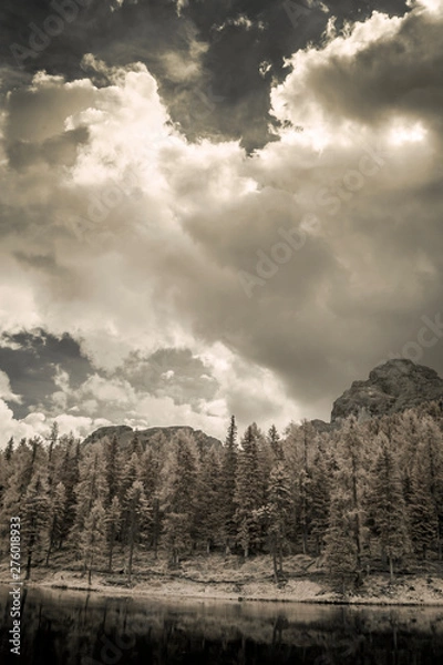 Obraz Weltkulturerbe Dolomiten - Südtirol - Italien - Infrarot