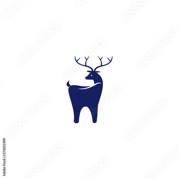 Obraz deer and teeth logo