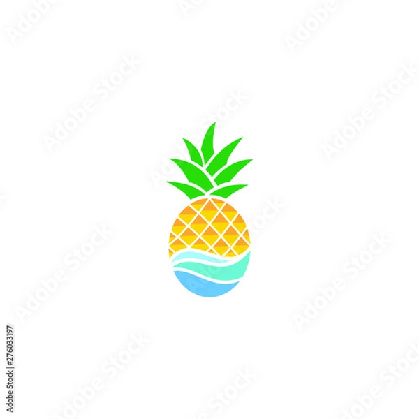 Fototapeta logo pineapple vector
