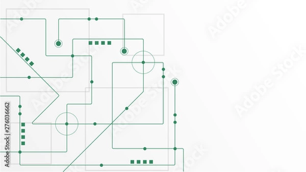 Fototapeta Abstract geometric connect lines and dots.Simple technology graphic background.Illustration Vector design Network and Connection concept.