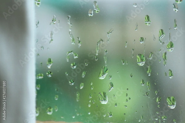 Obraz 窓ガラスの雨粒