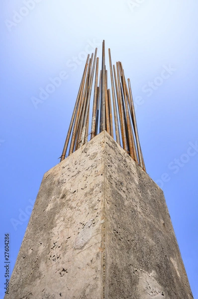 Obraz Structure of reinforced concrete columns.