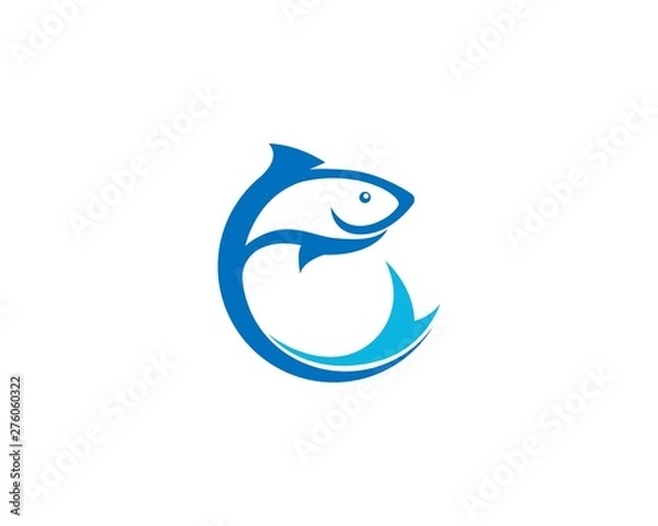 Obraz Fish logo template Creative vector symbol