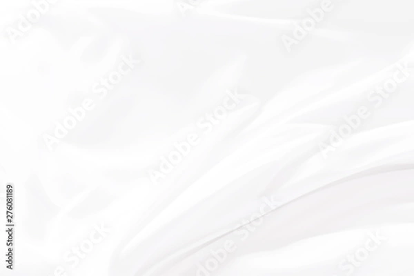 Obraz White fabric with soft waves abstract background